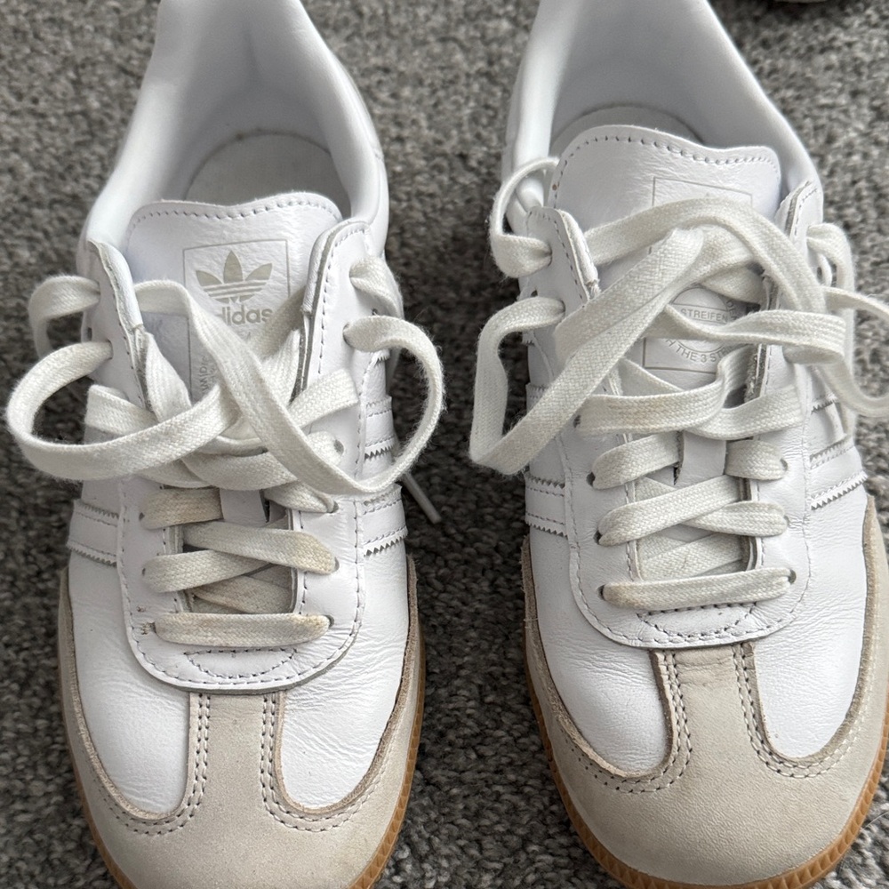 Adidas Women's White and Gray Sneakers